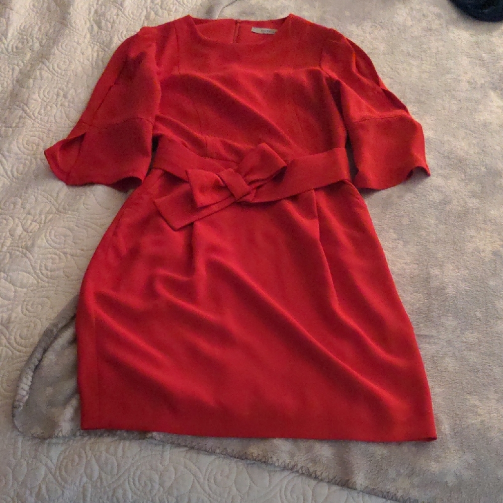 Marella Women's Size 8 Red Katana Cold Shoulder Sheath Dress